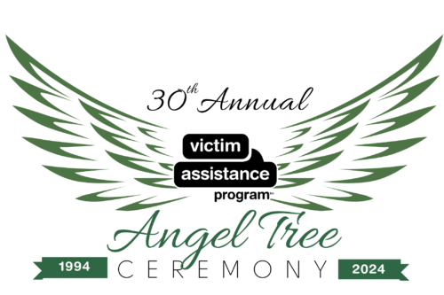 30th annual angel tree image Victim Assistance Program logo with wings and dates 1994 - 2024