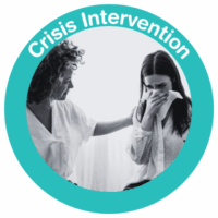 A woman is crying while another person holds her hand.